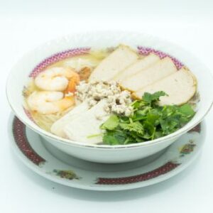 Soupe porc et crevettes