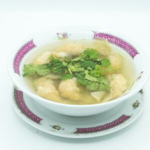 Soupe ravioli aux crevettes